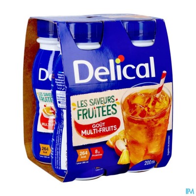 Delical Fruitdrink Multi-vruchten 4x200ml