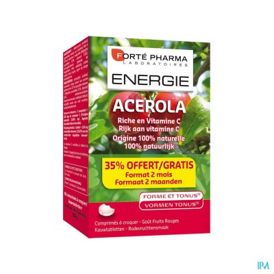 Energie Acerola 35% Gratis Kauwtabletten 60