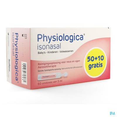 Physiologica Isonasal Unidose 50+10x5ml Promo