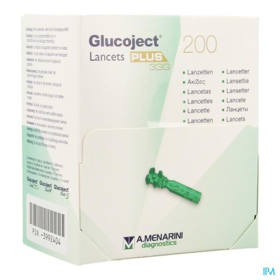 Glucoject Lancets Plus 33g 200 44123