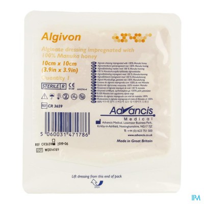 Algivon Alginaat Manuka Honing N/adh St. 10x10cm 1