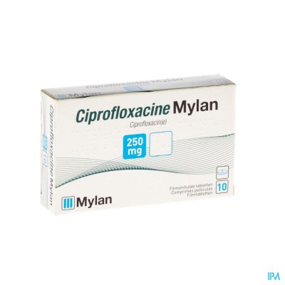 Ciprofloxacine Viatris 250mg Tabl 10