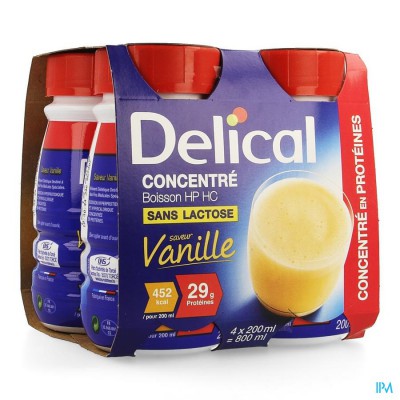 Delical Geconcentr. Vanille 4x200ml