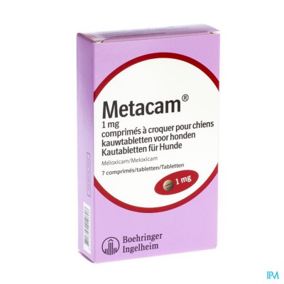 Metacam 1mg Kauwtablet Vleessmaak Hond 7x1mg
