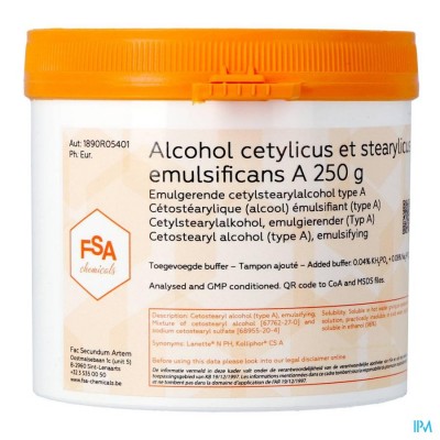 Cetostearyl Alcohol Type A 250g Fsa