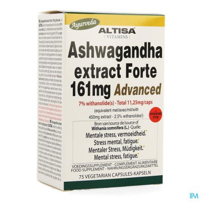 Altisa Ashwagandha Forte 161mg Advanced Caps 75