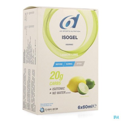 6D SIXD ISOGEL LEMON LIME 6X60ML