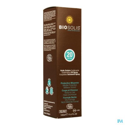 Biosolis Zonne Olie Ip20 Spray 100ml