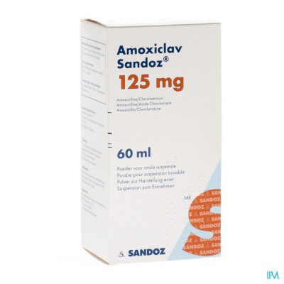 Amoxiclav Sandoz 125mg/5ml Pd Susp 60ml