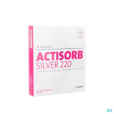 Actisorb Silver 220 Kp 10,5x10,5cm 10 Mas105de