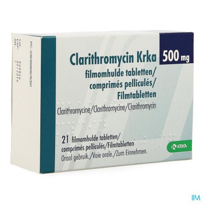 Clarithromycin Krka 500mg Filmomh Tabl 21 X 500mg