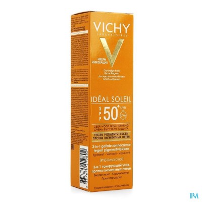 VICHY CAP ID SOL IP50+ CR A/PIGMENTVLEK 3IN1 50ML