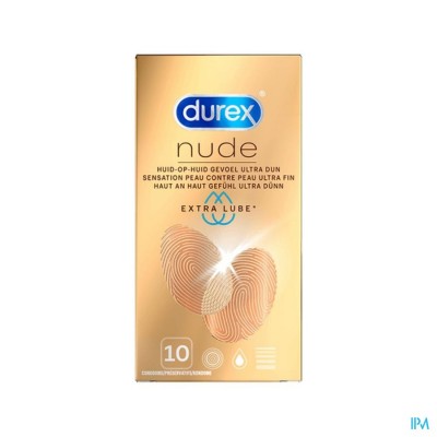 Durex Nude Extra Lube Condooms 10