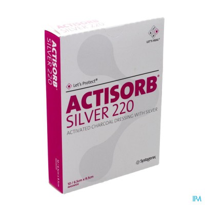 Actisorb Silver 220 Kp 9,5x 6,5cm 10 Mas065de