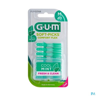 GUM SOFTPICKS COMFORT FLEX MEDIUM MINT 40