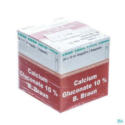 Calcium Gluconaat 10 % Amp 20x10ml