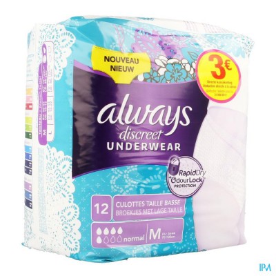 Always Discreet Incontinence Pants M Lage Taille12