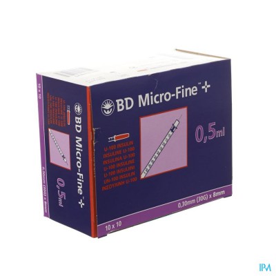 Bd Microfine+ Ins.spuit 0,5ml 30g 8,0mm100 324825