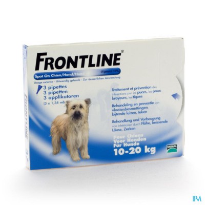Frontline Spot On Hond 10-20kg Pipet 3x1,34ml