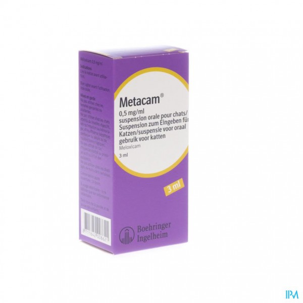 Metacam Susp 0,5mg/1ml 3ml Katten | Apotheek Maes