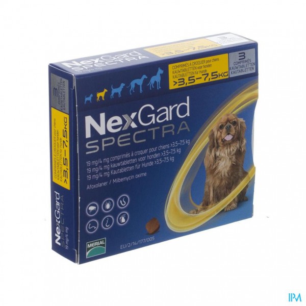 Nexgard Spectra 19mg/ 4mg Kauwtabl Hond 3