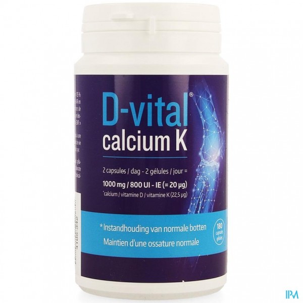 D-vital Calcium K Caps 180