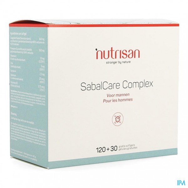 Sabalcare Complex Softgels 120+30 Gratuit Nutrisan